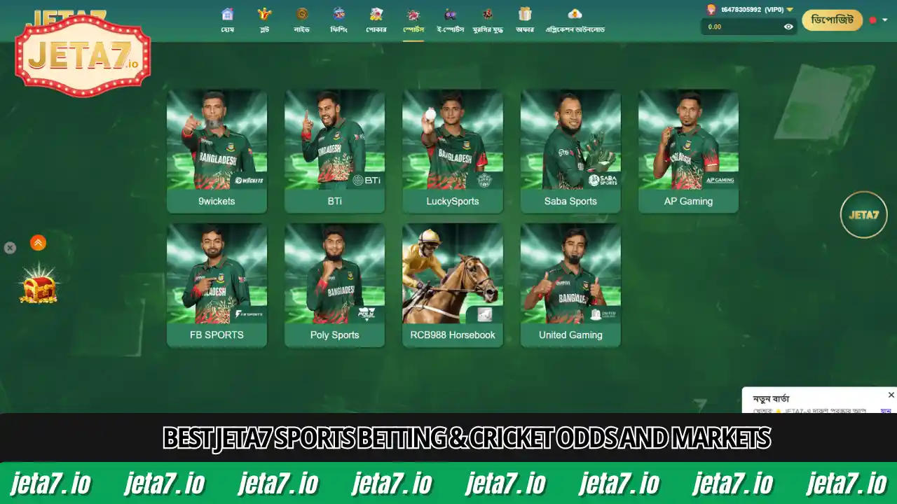 Best Jeta7 Sports Betting & Cricket Odds and markets BD